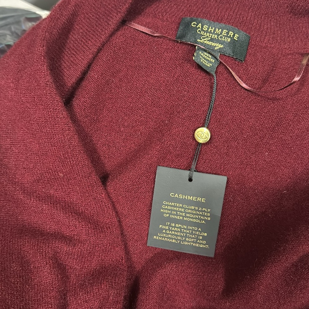 Charter Club Luxury 100% Cashmere Women's Duster Sweater NWT Sz S MSRP $189 - Picture 4 of 4